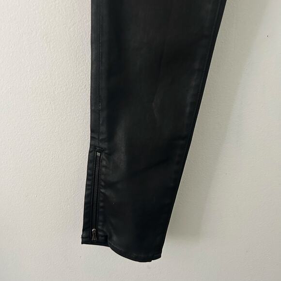 AG Adriano Goldschmied Black Coated Ankle Zip Skinny Jeans Pants 27 NWOT - Picture 4 of 8
